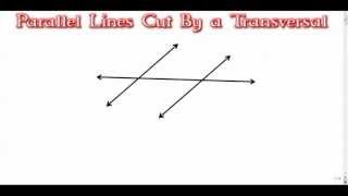 Parallel Lines Cut By a Transversal  Definitions Part 1 of 2 [upl. by Fulvi]