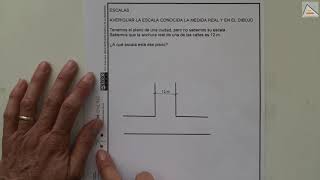 Averiguar la escala conocida la medida real y en el dibujo [upl. by Ggerc]