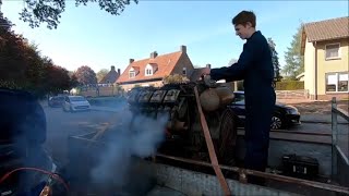 SOUND  Magirus Deutz V8 diesel first start in 10 years  aircooled Deutz F8L714 [upl. by Dash629]