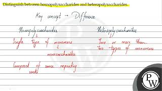 Distinguish between homopolysaccharides and heteropolysaccharides [upl. by Eddi]