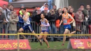 Mixed Relay Race  France Wins European Cross Country Championships 2023 in Brussels [upl. by Schuh]