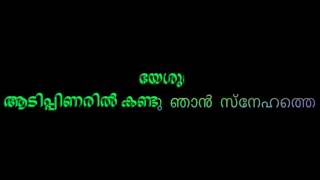 Krushil kandu njan nin snehathe Karaoke with scrolling lyrics by TheNest [upl. by Frager366]