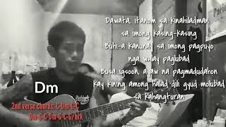 Manyanita song bisaya cover wlyrics and guitar chords tutorial [upl. by Forras271]