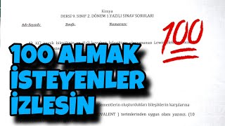 9Sınıf Kimya 2Dönem 1Yazılı [upl. by Devondra]