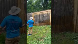 How to Wash a Wood Fence in 15 Seconds [upl. by Ajnot]