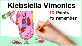 Klebsiella Vimonics Visual mnemonics 10 points to remember [upl. by Malone]