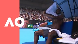 quotDont rush me  its my birthdayquot Tiafoes fun with umpire  Australian Open 2019 [upl. by Ottinger]