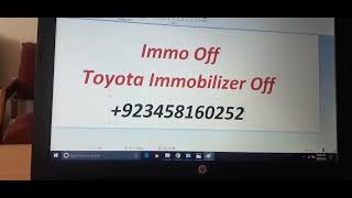 how to do Immobilizer off  Immo off ur Toyota car [upl. by Mira]