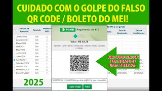 NOVO GOLPE DO QR CODE  BOLETO FALSO DO MEI MICRO EMPREENDEDOR INDIVIDUAL APRENDA COMO EVITAR [upl. by Hanselka58]