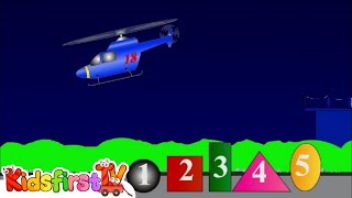 Learn numbers with a helicopter Baby cartoon amp animation [upl. by Selij]