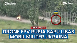 Drone FPV Rusia Tabrak Kendaraan Militer Ukraina Hingga Oleng Begini Cuplikannya [upl. by Julio169]