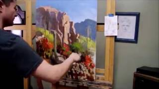 Time lapse  painting composition  Blocking in  oil painting  getting started [upl. by Tserrof212]