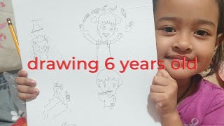 6 years old na bata magaling na sa drawing [upl. by Eslek321]