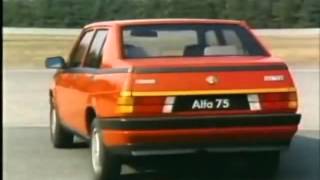 ALFA 75 tested by Riccardo Patrese amp Eddie Cheever in Balocco Test Track [upl. by Donohue822]