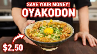 The Cheapest Rice Bowl Ever Japanese Chicken amp Egg Rice Bowl OYAKODON [upl. by Arbua]