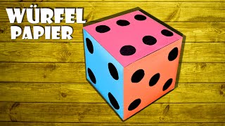 Papier Würfel selber basteln  tutorial paper cube DIY craft 4K [upl. by Mchale]