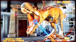 Jurassic Park Arcade Dinosaur Shooting game level 2 T Rex captured [upl. by Kalfas]