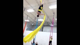 Aerial Silks Practice 02182015 Double Star Drop [upl. by Theran]