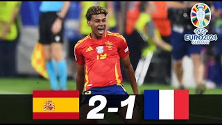 GOLAZO DE YAMAL ESPAÑA vs FRANCIA 21  EUROCOPA 2024 [upl. by Amein]