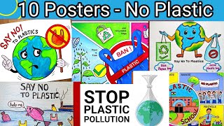 Say NO to Plastic Posters World Environment Day Posters 2023 [upl. by Edy]