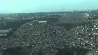 COCKPIT VIEW OF APPROACH AND LANDING AT GUATEMALA LA AURORA AIRPORT [upl. by Tara]