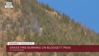 Small fire on Blodgett Peak in Colorado Springs [upl. by Salomon]