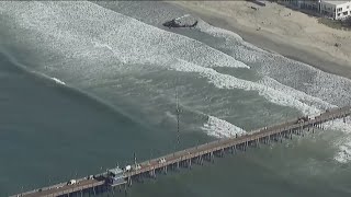 Maintenance work underway on Imperial Beach Pier [upl. by Aihsek22]