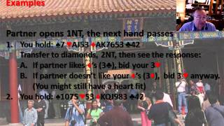 Class 36 Responding to Partners 1NT Opening Part 4 Four Suit Transfers 2013511pptx [upl. by Gnat]