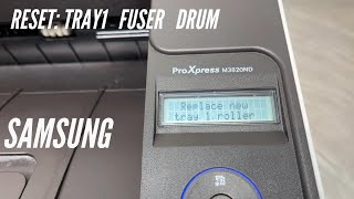 Reset Samsung M3820 M3870 M4020 M4070 tray fuser drum [upl. by Nnyrat]