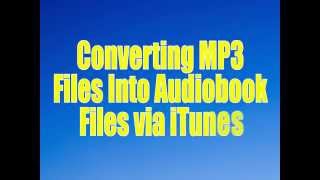 Converting MP3s to Audiobook Files in iTunes  Rod Machado Products [upl. by Hnah]