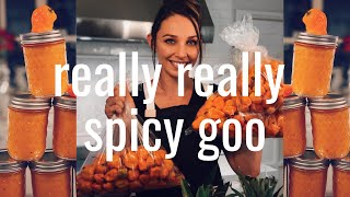 how to make the BEST habanero hot sauce sooooo spicy [upl. by Dehsar]