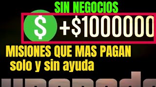 Que MISIONES HACER para GANAR MUCHO DINERO en GTA 5 ONLINE MISIONES QUE DAN MUCHO DINERO EN GTA [upl. by Adyahs]