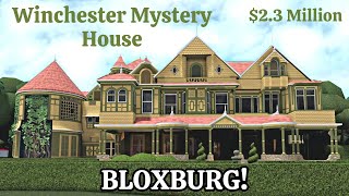 The Winchester Mystery House in BLOXBURG  Tour and Speedbuild Part 1  Huge Victorian Mansion [upl. by Neerom]