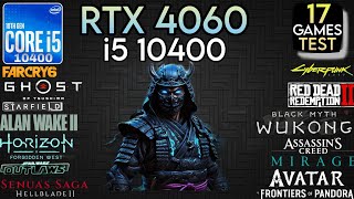 RTX 4060  I5 10400 amp 24GB Ram  Test In 17 Games In 2024 [upl. by Marje]