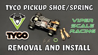 Tyco 440X2 Pickup Shoe Spring RemovalInstall on HO Slot Car [upl. by Leumhs]