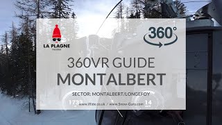 TC Montalbert gondola  Télécabine  La Plagne  MontalbertLongefoy  Full HD360VR [upl. by Groome]