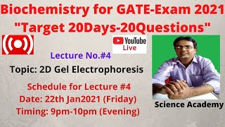 GATEBiochemistryWorking with Protein and 2D Gel Electropheresis Lecture No4 [upl. by Rowell]