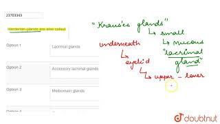 Harderian glands are also called [upl. by Babb]