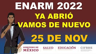 YA ESTÁ ABIERTA DÍA 25 DE NOVIEMBRE ENARM 2022 SELECCION DE ESPECIALIDAD [upl. by Brout26]