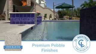 Pebble Pool Finish Cove Blue Ice with Iridescent Glass Bead [upl. by Moynahan603]