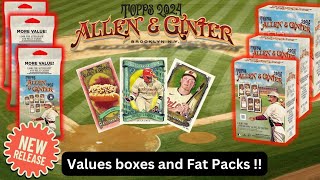 NEW RELEASE  2024 Topps Allen amp Ginter Baseball Retail  Blasters and Fat Packs [upl. by Evvie]