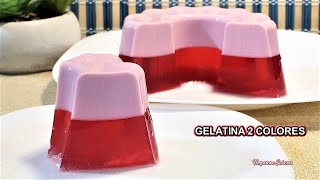 GELATINA DE 2 COLORES MÁGICA Deliciosa Muy Fácil y Rápida de Hacer [upl. by Ecineg]