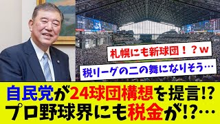 【プロ野球にも税金投入！？】石破総理がプロ野球24チーム構想に提言… 地方にも球団設立！？ [upl. by Saylor409]