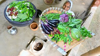 ঠাকুমার হাতের সেরা গ্রাম্য পদ্ধতিতে সকালের স্বাস্থকর খাবার  Grandmother famous morning breakfast [upl. by Meek]