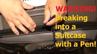 how to Open A Locked Suitcase With A Pen [upl. by Blum]