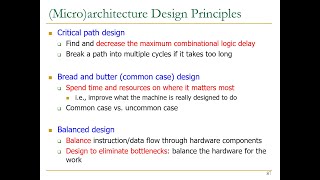 Digital Design amp Comp Arch  Lecture 10 Microarchitecture Fundamentals and Design [upl. by Jessie]