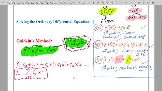 Galerkin method solving differential equations [upl. by Colon]