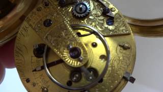 Antique 18k fusee pocket watch [upl. by Server]