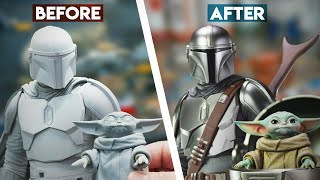 Painting The Mandalorian Premium Format™ Figure  Behind the Scenes [upl. by Esinad]