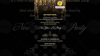 New Year Party Invitation Video  New Years Eve Party Invite  91 887979 4909 [upl. by Jari51]